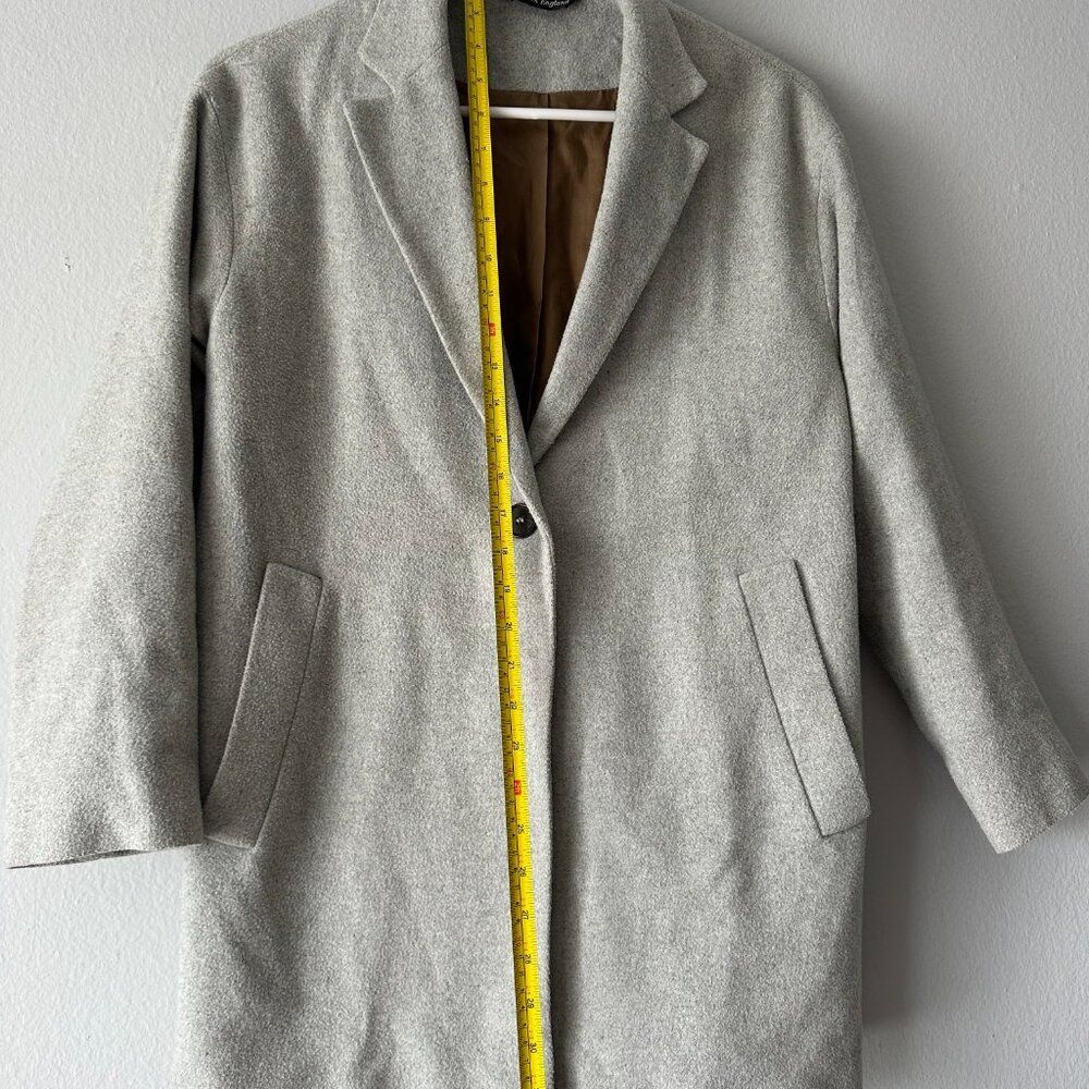 Marvin Browne Spitalfields Women’s Wool Coat Made in England Size S Gray - Picture 8 of 11